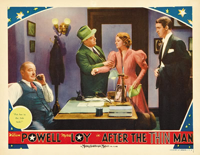After the Thin Man (1936), Murphy is in the green suit holding Myrna Loy's arm.